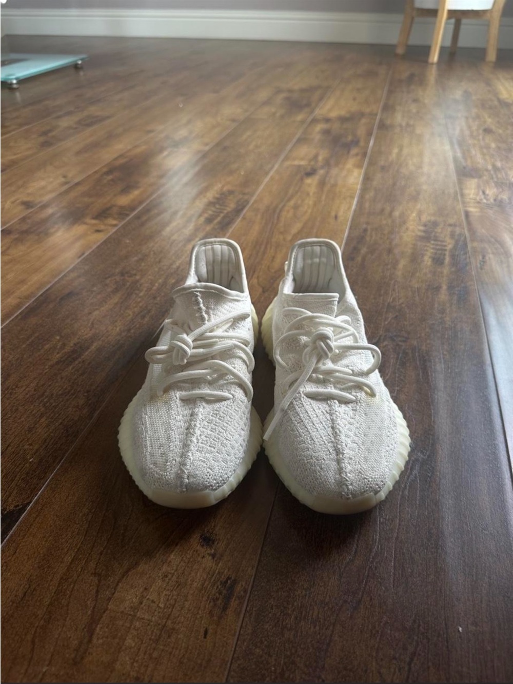Yeezy Women's Knit Sneakers in Cream